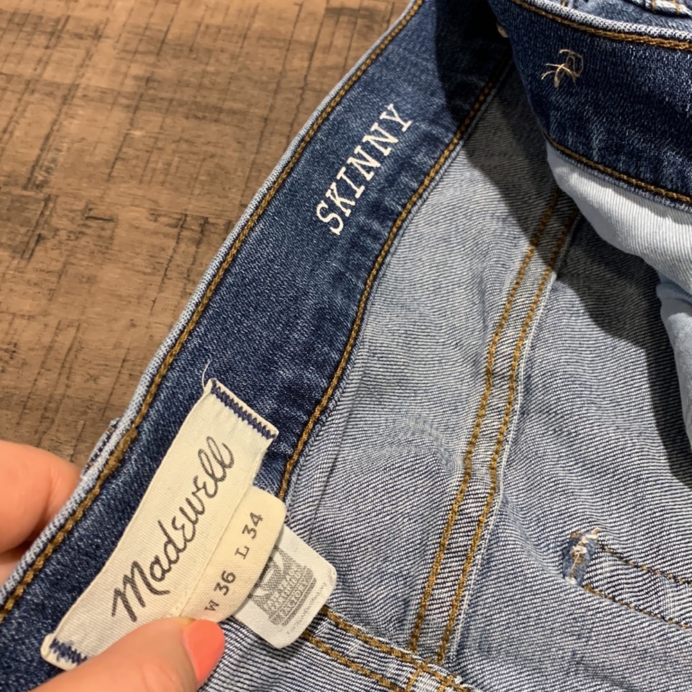 Mens Madewell skinny jeans 36W - Picture 3 of 10